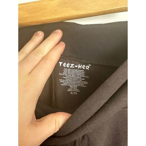 Dark Brown High-Waist Leggings – Stretchy & Sleek, Size XL #0332 - Picture 4 of 4